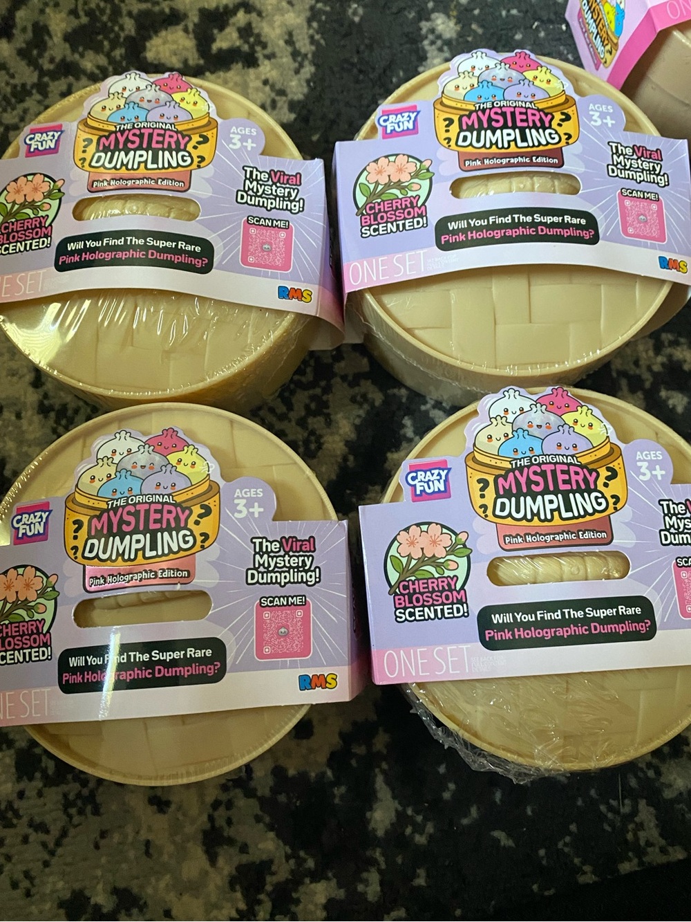 Authentic Crazy Fun RMS Mystery Dumpling Pink Holographic Edition- 4 pack